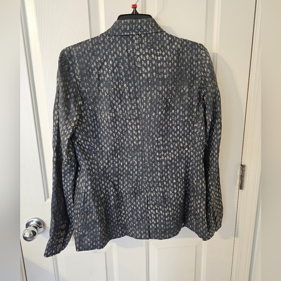 Peruvian Connection NWT Classic Kamala 100% Linen Blazer Size 4 - Picture 8 of 9